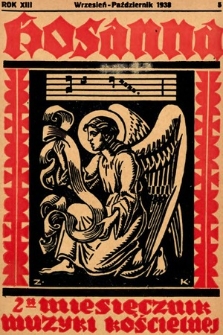 Hosanna : dwumiesięcznik muzyki kościelnej : organ Oblatów Benedyktyńskich w Warszawie. 1938, nr 5