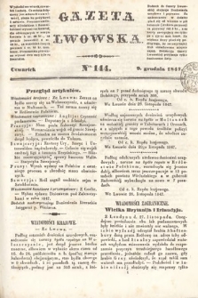 Gazeta Lwowska. 1847, nr 144
