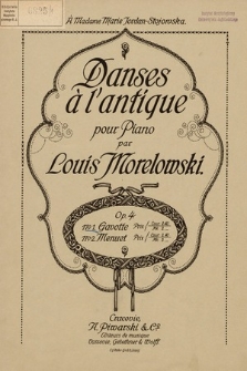 Danses à l'antique : pour piano : op. 4. 1, Gavotte