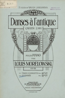 Danses à l'antique : pour piano : op. 6. 2, Bourrée