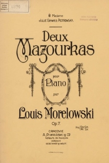 Deux mazourkas : pour piano : op. 7
