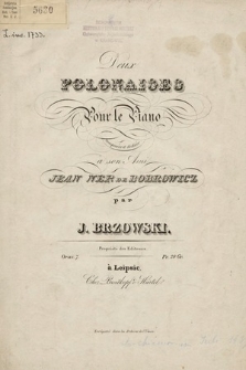 Deux polonaises : pour le piano : oeuv. 7