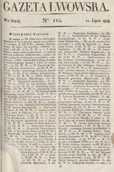 Gazeta Lwowska. 1818, nr 110