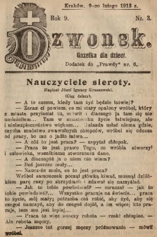 Dzwonek : gazetka dla dzieci. 1913, nr 3