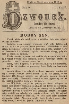 Dzwonek : gazetka dla dzieci. 1913, nr 12