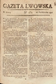 Gazeta Lwowska. 1816, nr 172