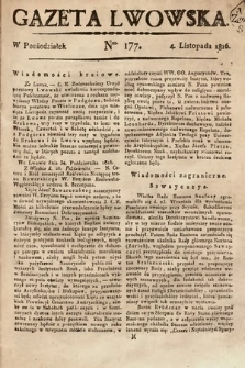 Gazeta Lwowska. 1816, nr 177