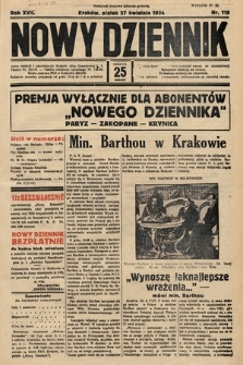 Nowy Dziennik. 1934, nr 115