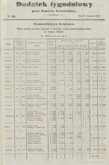 Dodatek Tygodniowy przy Gazecie Lwowskiej. 1859, nr 31