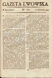 Gazeta Lwowska. 1816, nr 181