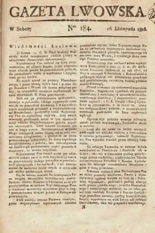 Gazeta Lwowska. 1816, nr 184