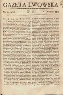Gazeta Lwowska. 1816, nr 187