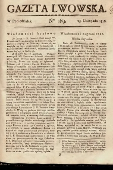 Gazeta Lwowska. 1816, nr 189