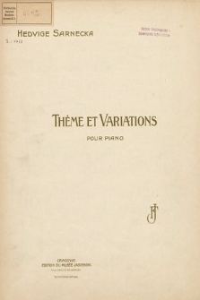 Thème et variations : pour piano