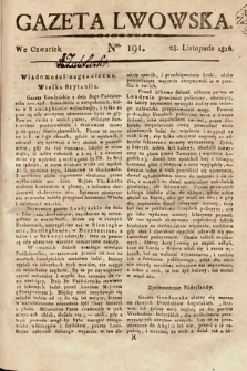 Gazeta Lwowska. 1816, nr 191