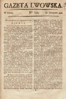 Gazeta Lwowska. 1816, nr 192