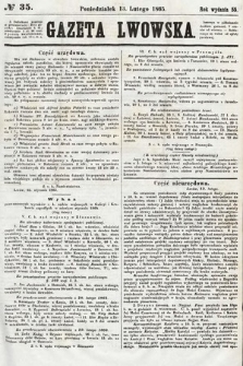 Gazeta Lwowska. 1865, nr 35
