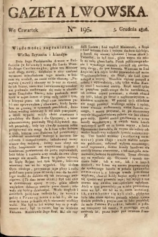Gazeta Lwowska. 1816, nr 195