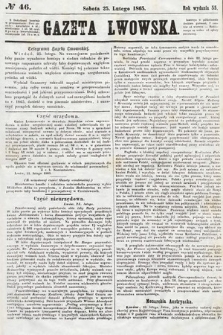 Gazeta Lwowska. 1865, nr 46