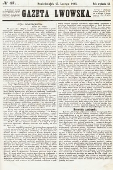 Gazeta Lwowska. 1865, nr 47