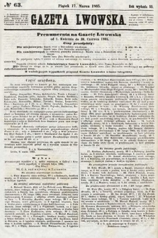 Gazeta Lwowska. 1865, nr 63