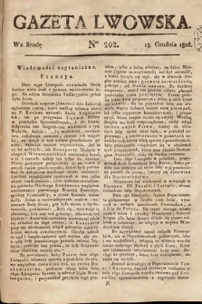 Gazeta Lwowska. 1816, nr 202