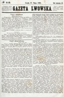 Gazeta Lwowska. 1865, nr 113