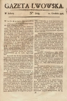 Gazeta Lwowska. 1816, nr 204