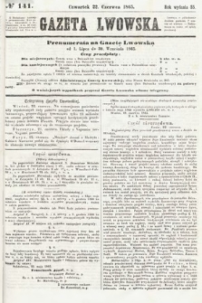 Gazeta Lwowska. 1865, nr 141