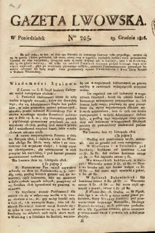 Gazeta Lwowska. 1816, nr 205