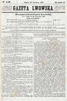 Gazeta Lwowska. 1865, nr 142