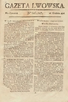 Gazeta Lwowska. 1816, nr 206/207