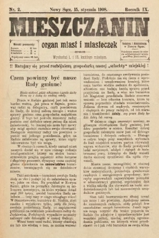 Mieszczanin : organ miast i miasteczek. 1908, nr 2