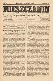 Mieszczanin : organ miast i miasteczek. 1908, nr 12