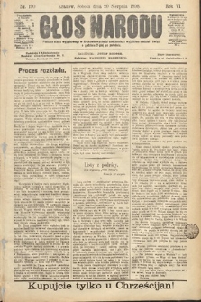 Głos Narodu. 1898, nr 190