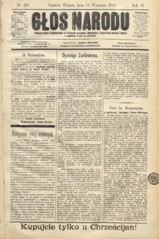 Głos Narodu. 1898, nr 214