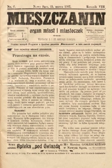 Mieszczanin : organ miast i miasteczek. 1907, nr 6