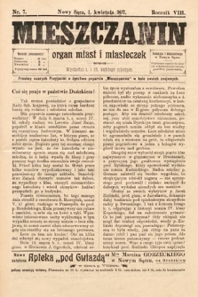 Mieszczanin : organ miast i miasteczek. 1907, nr 7