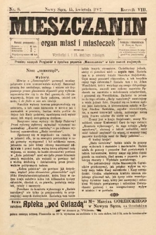 Mieszczanin : organ miast i miasteczek. 1907, nr 8
