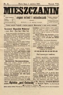 Mieszczanin : organ miast i miasteczek. 1907, nr 11
