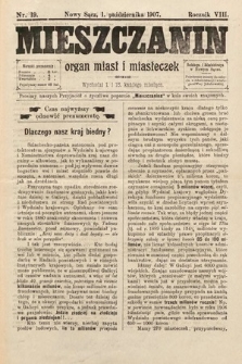 Mieszczanin : organ miast i miasteczek. 1907, nr 19