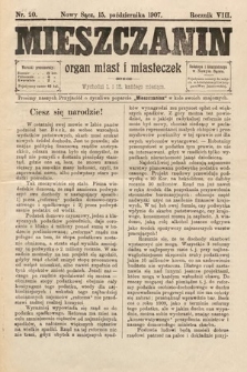 Mieszczanin : organ miast i miasteczek. 1907, nr 20