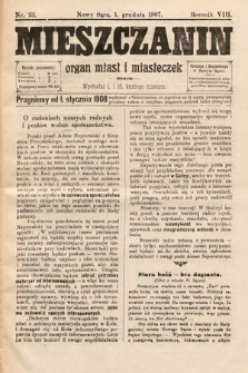 Mieszczanin : organ miast i miasteczek. 1907, nr 23