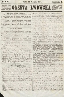 Gazeta Lwowska. 1865, nr 183