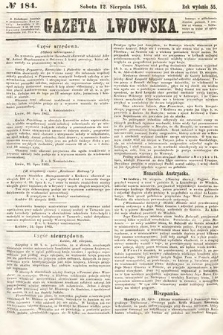 Gazeta Lwowska. 1865, nr 184