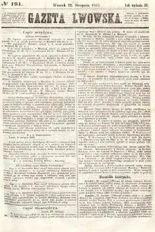 Gazeta Lwowska. 1865, nr 191