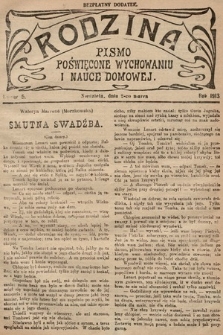 Rodzina : pismo poświęcone wychowaniu i nauce domowej. 1913, nr 5