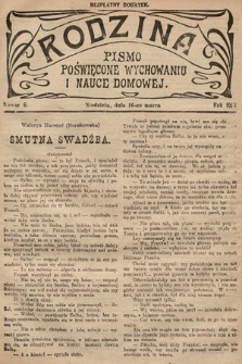 Rodzina : pismo poświęcone wychowaniu i nauce domowej. 1913, nr 6