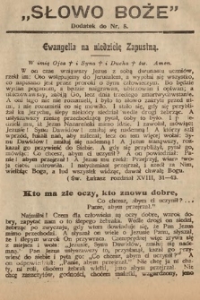 Słowo Boże : dodatek do Prawdy. 1913, nr 5