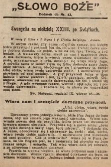 Słowo Boże : dodatek do Prawdy. 1913, nr 42